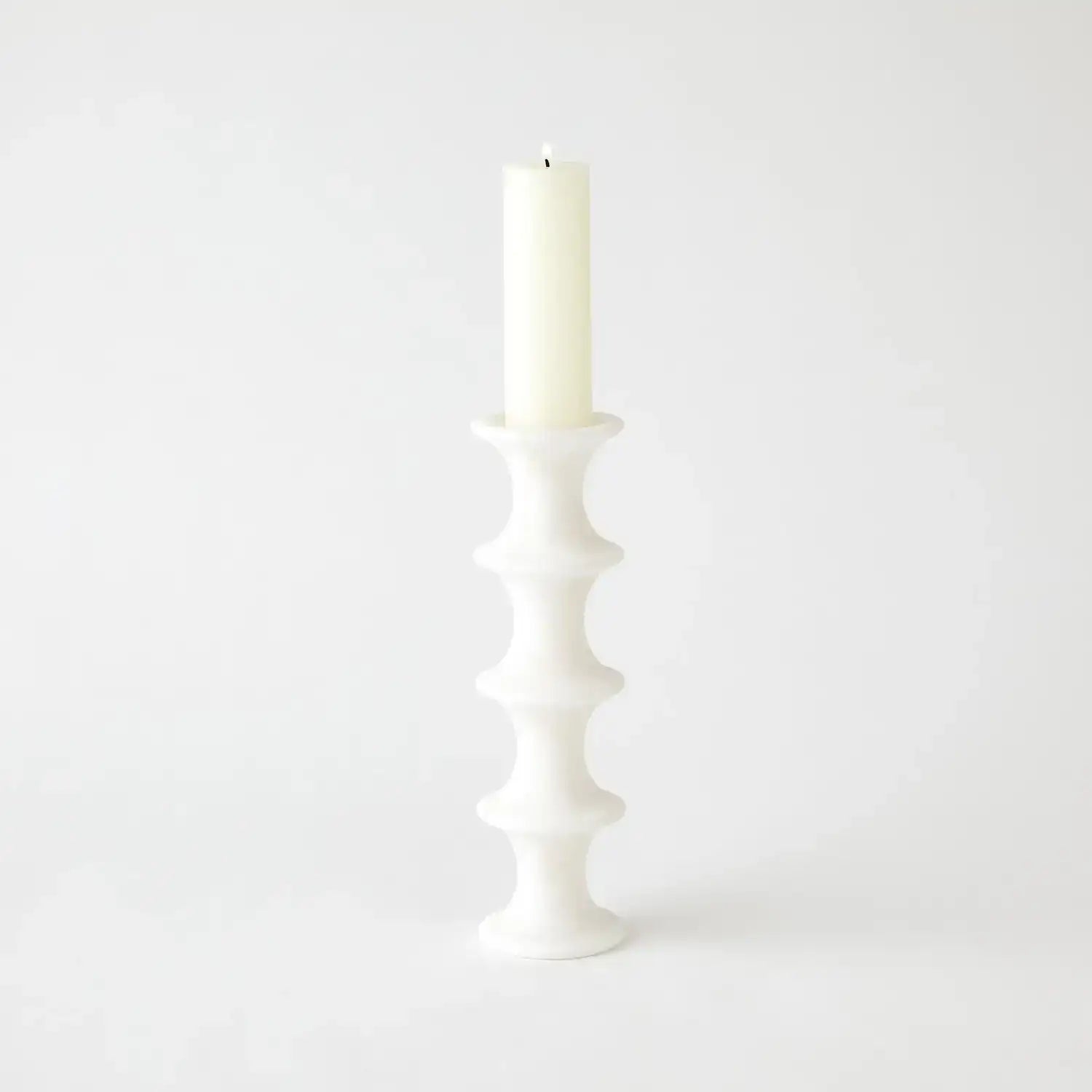 GLOBAL VIEWS RIDGE ALABASTER CANDLESTICK - DO NOT SHOW ON WEBSITE