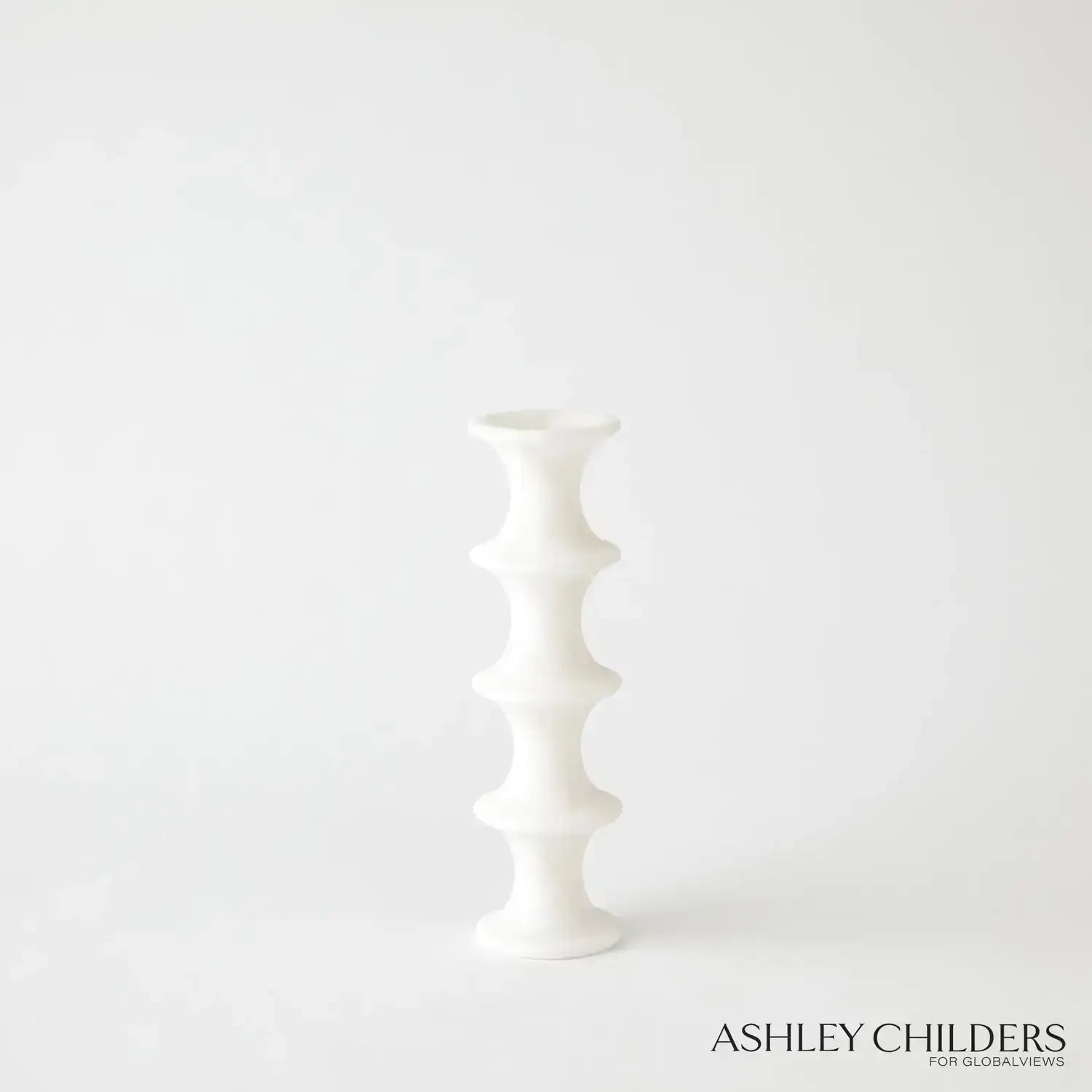 GLOBAL VIEWS RIDGE ALABASTER CANDLESTICK - DO NOT SHOW ON WEBSITE