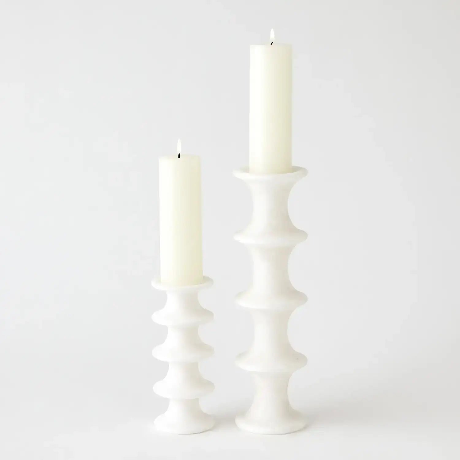 GLOBAL VIEWS RIDGE ALABASTER CANDLESTICK - DO NOT SHOW ON WEBSITE