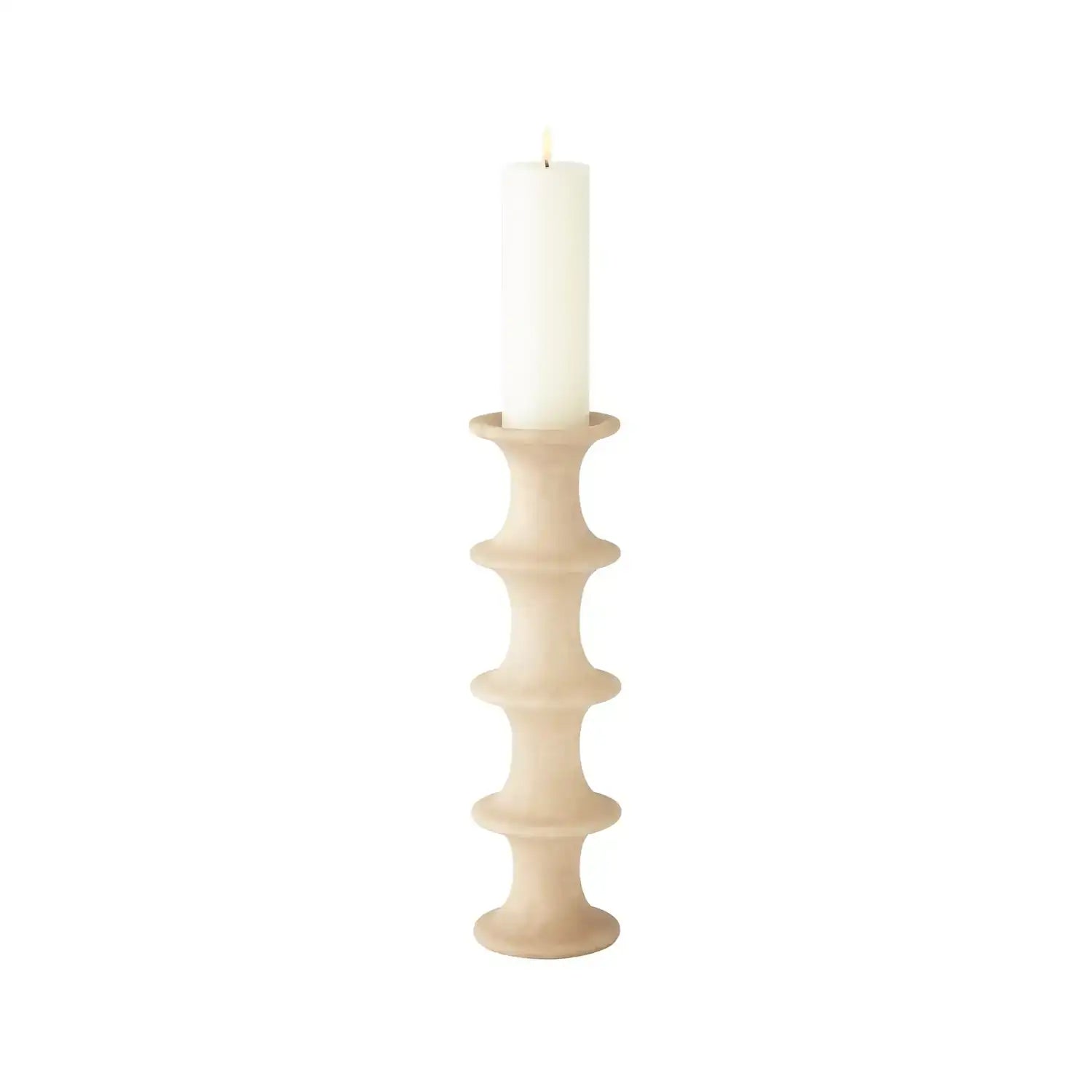 GLOBAL VIEWS RIDGE ALABASTER CANDLESTICK - DO NOT SHOW ON WEBSITE