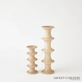GLOBAL VIEWS RIDGE ALABASTER CANDLESTICK - DO NOT SHOW ON WEBSITE