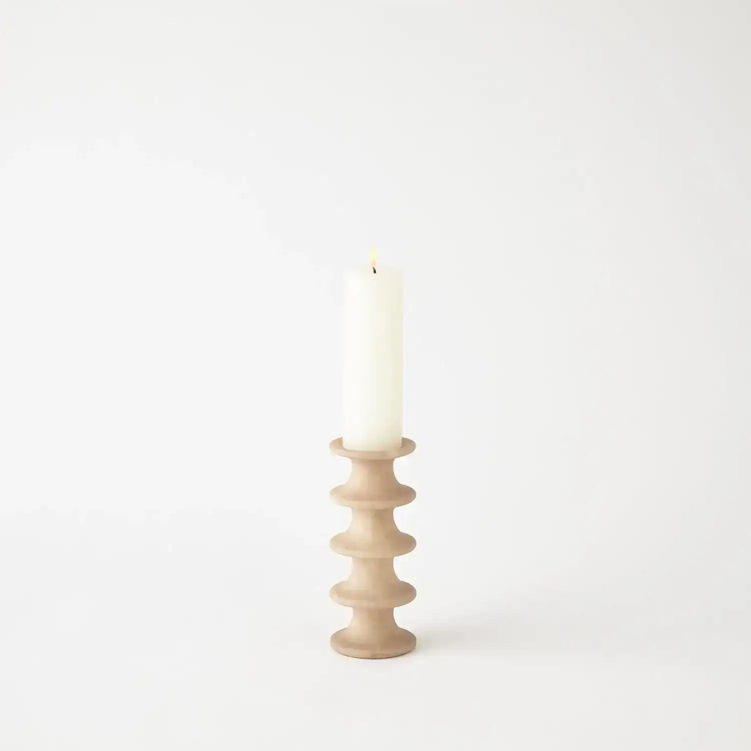 GLOBAL VIEWS RIDGE ALABASTER CANDLESTICK - DO NOT SHOW ON WEBSITE