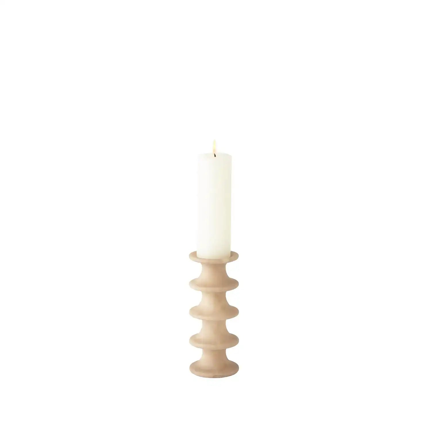 GLOBAL VIEWS RIDGE ALABASTER CANDLESTICK - DO NOT SHOW ON WEBSITE