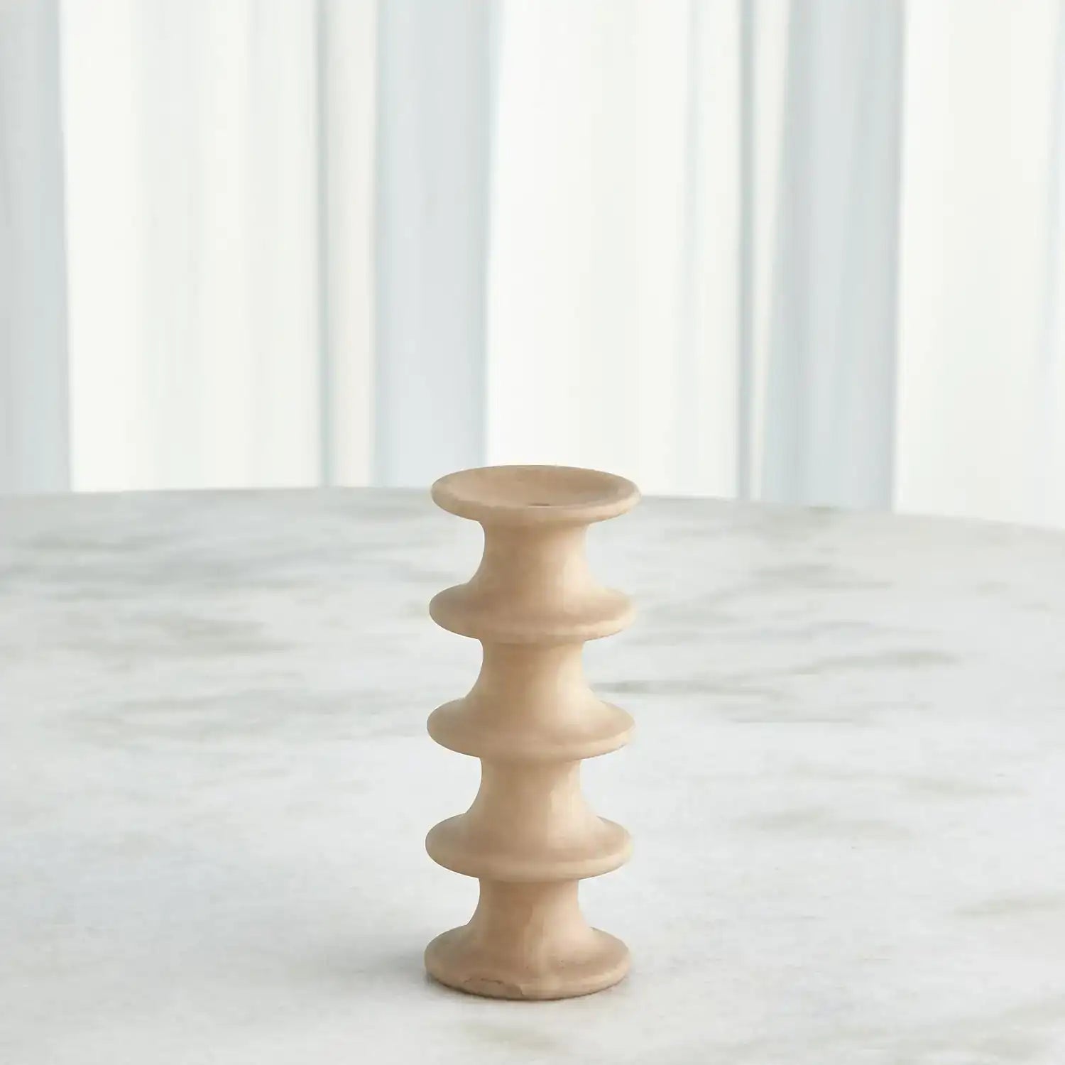 GLOBAL VIEWS RIDGE ALABASTER CANDLESTICK - DO NOT SHOW ON WEBSITE