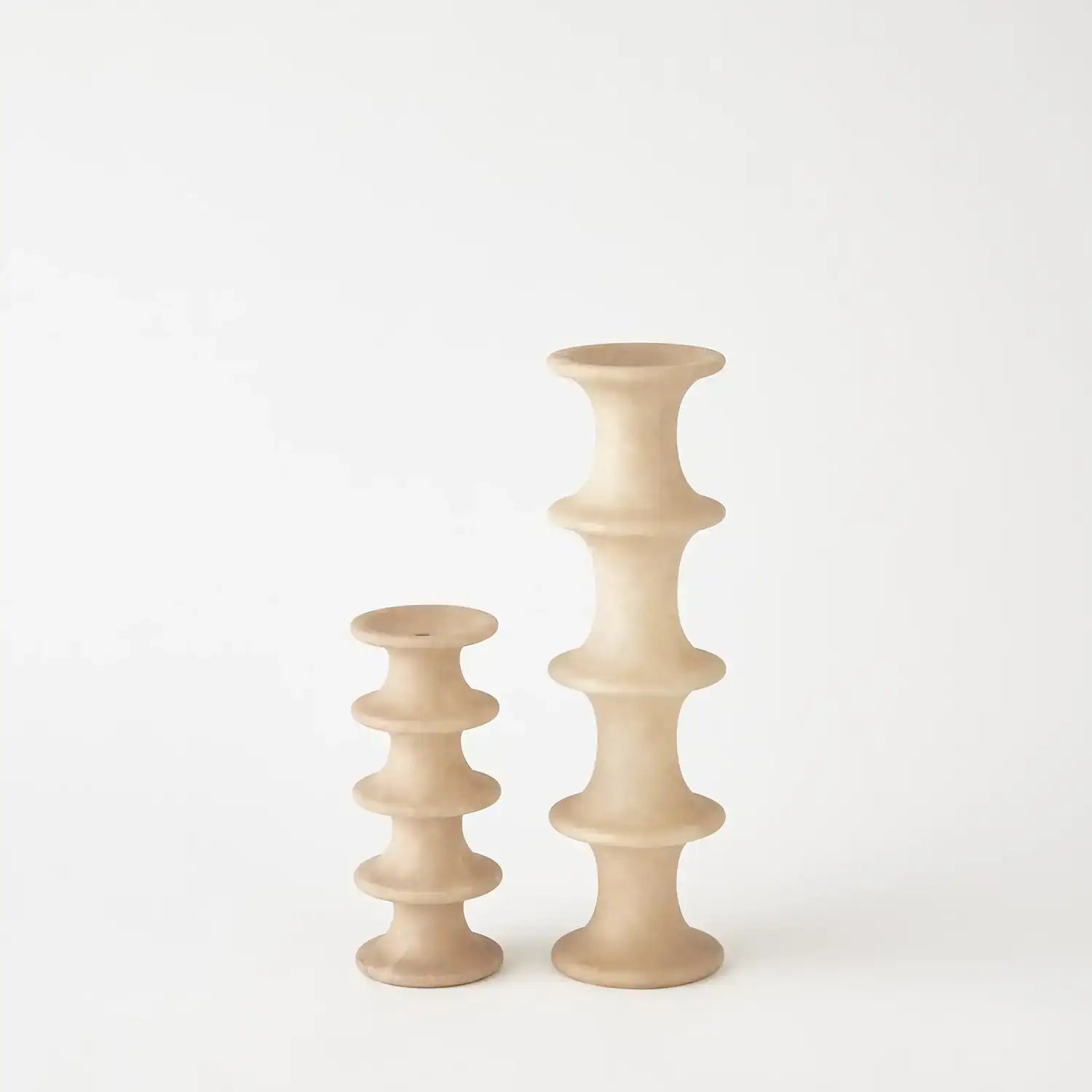 GLOBAL VIEWS RIDGE ALABASTER CANDLESTICK - DO NOT SHOW ON WEBSITE