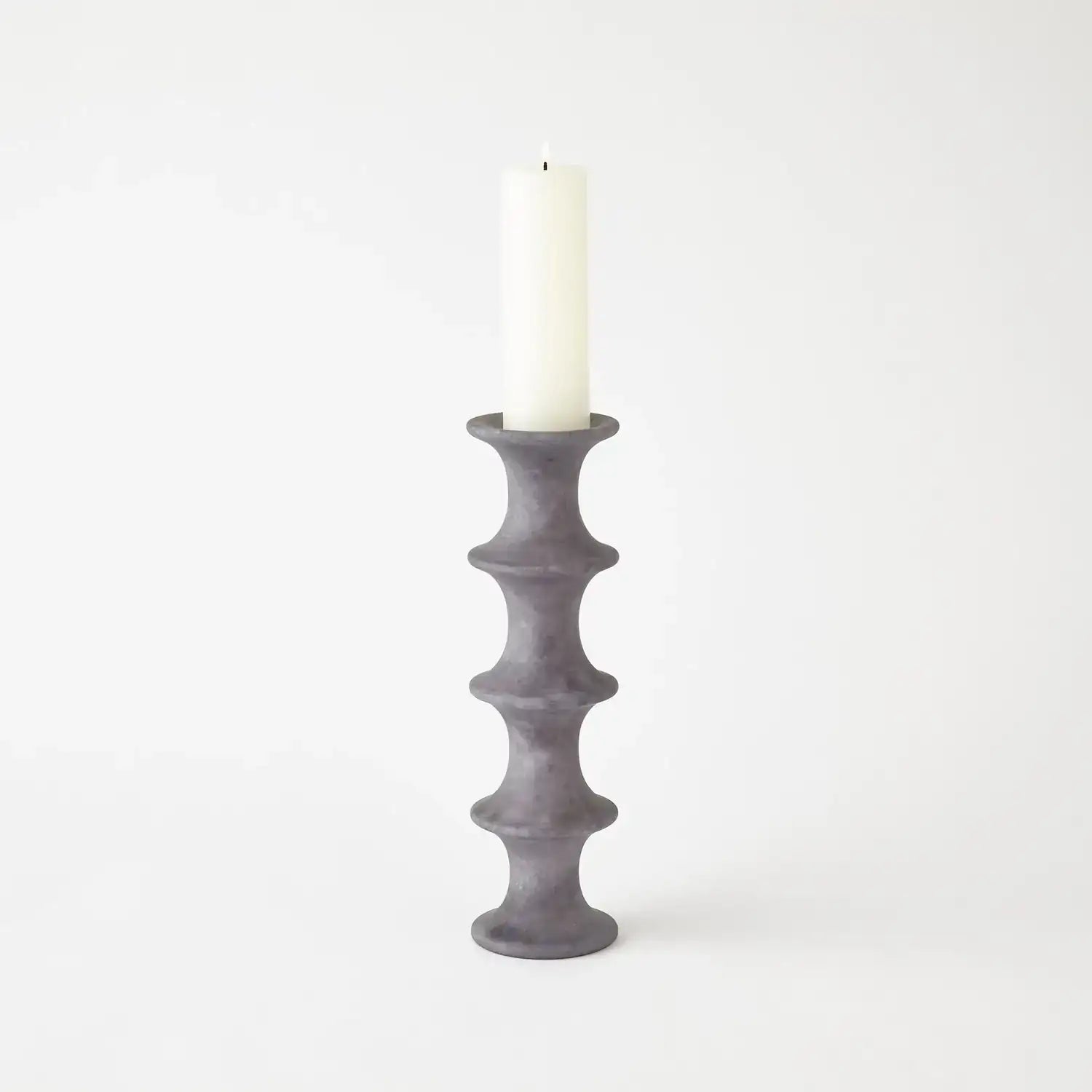 GLOBAL VIEWS RIDGE ALABASTER CANDLESTICK - DO NOT SHOW ON WEBSITE