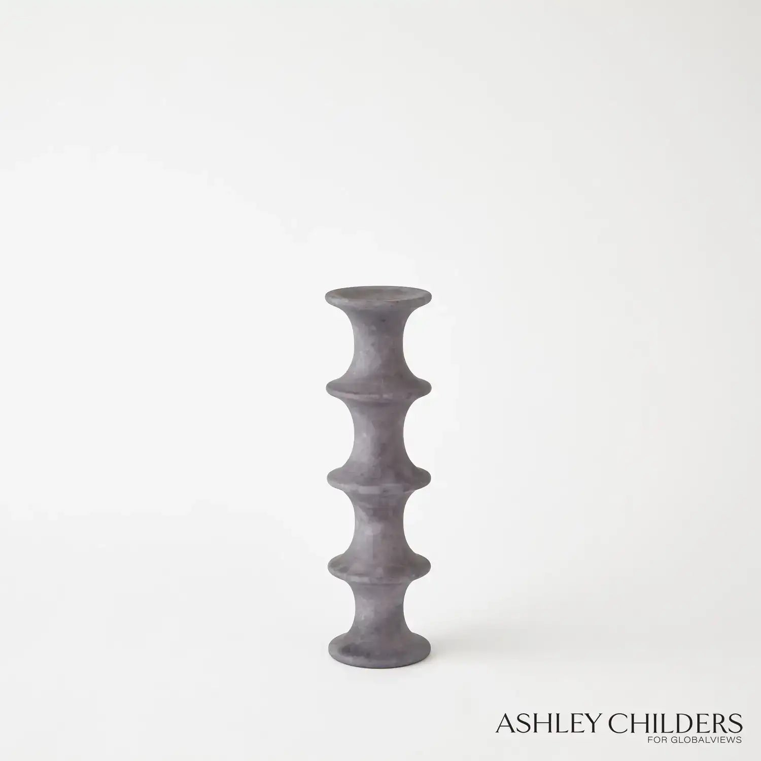 GLOBAL VIEWS RIDGE ALABASTER CANDLESTICK - DO NOT SHOW ON WEBSITE