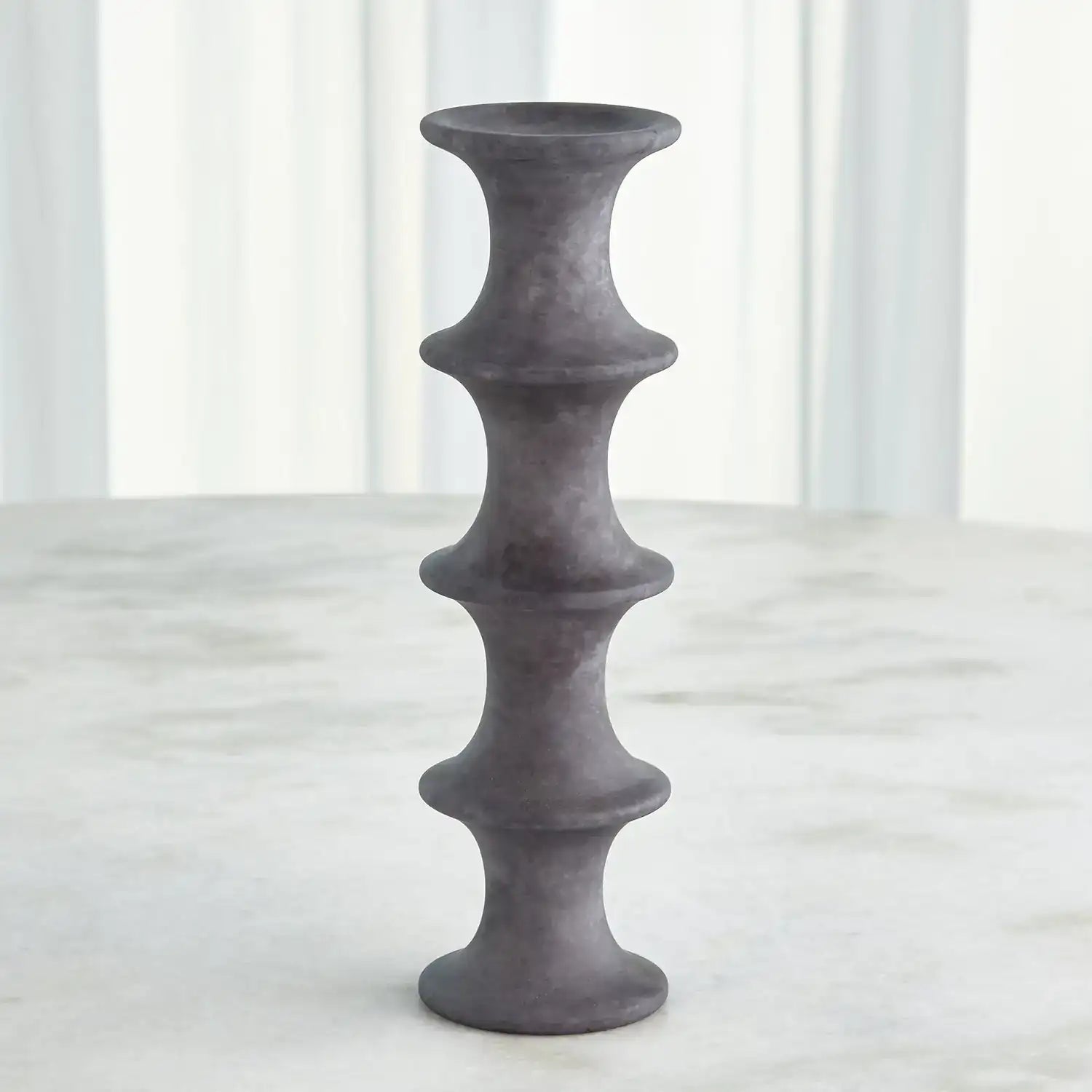 GLOBAL VIEWS RIDGE ALABASTER CANDLESTICK - DO NOT SHOW ON WEBSITE