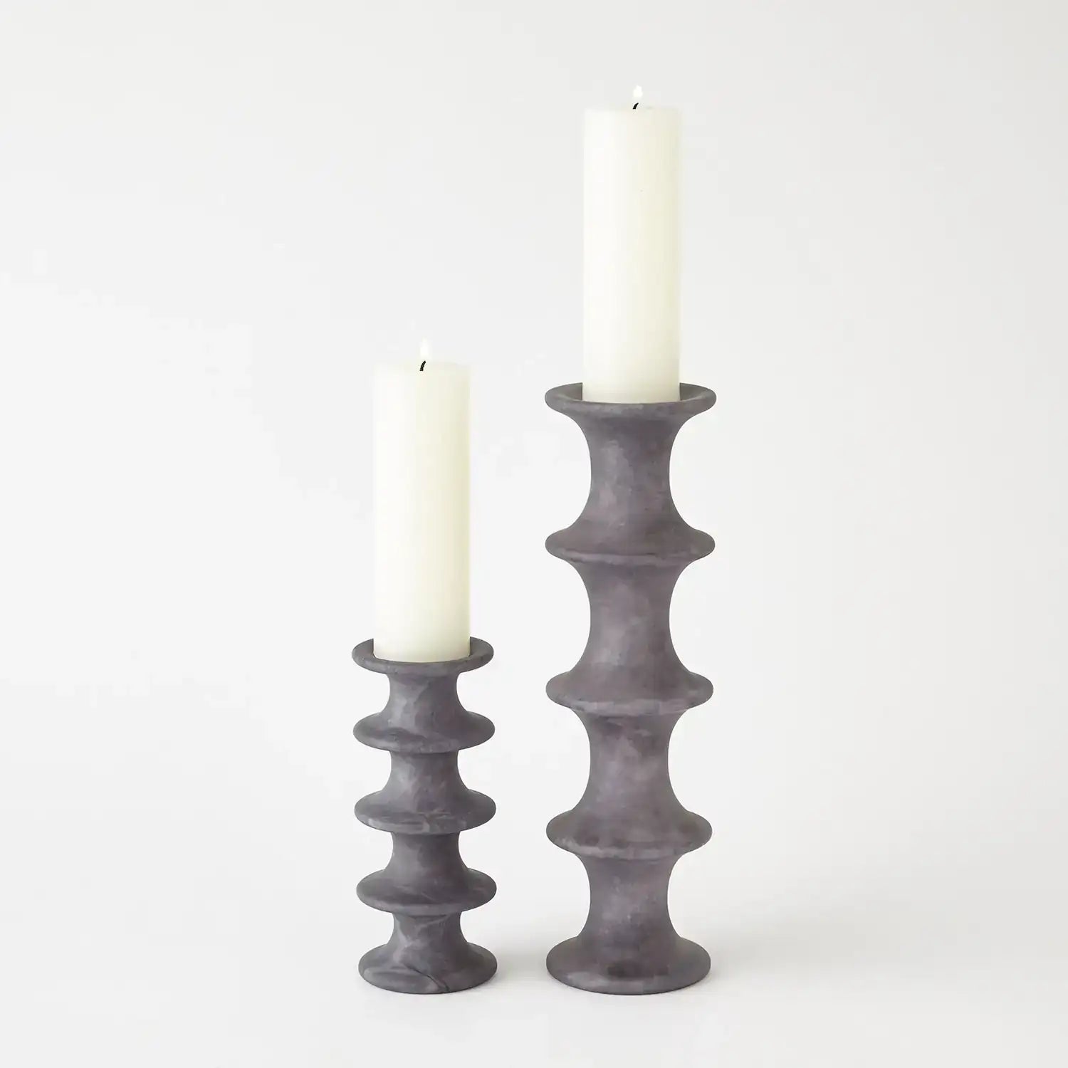 GLOBAL VIEWS RIDGE ALABASTER CANDLESTICK - DO NOT SHOW ON WEBSITE
