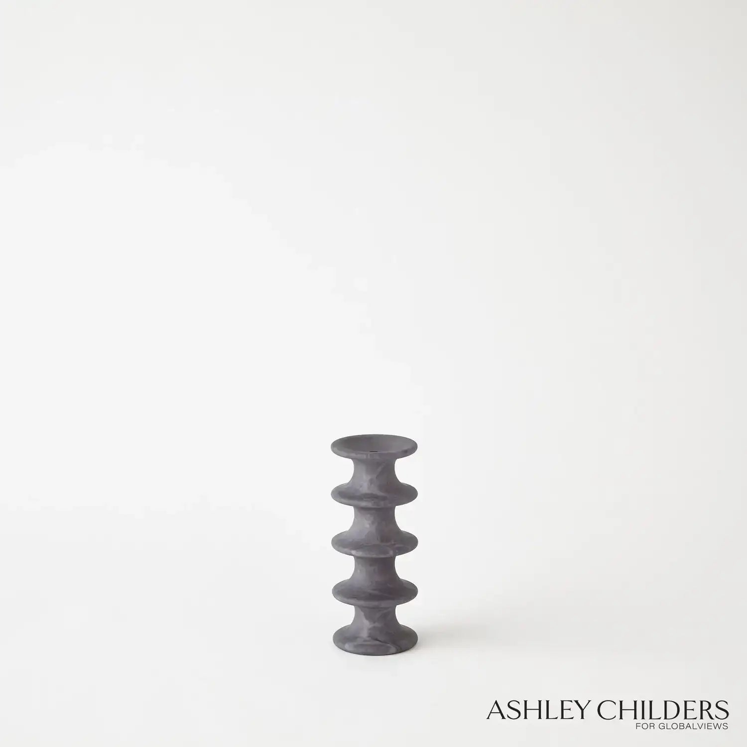 GLOBAL VIEWS RIDGE ALABASTER CANDLESTICK - DO NOT SHOW ON WEBSITE