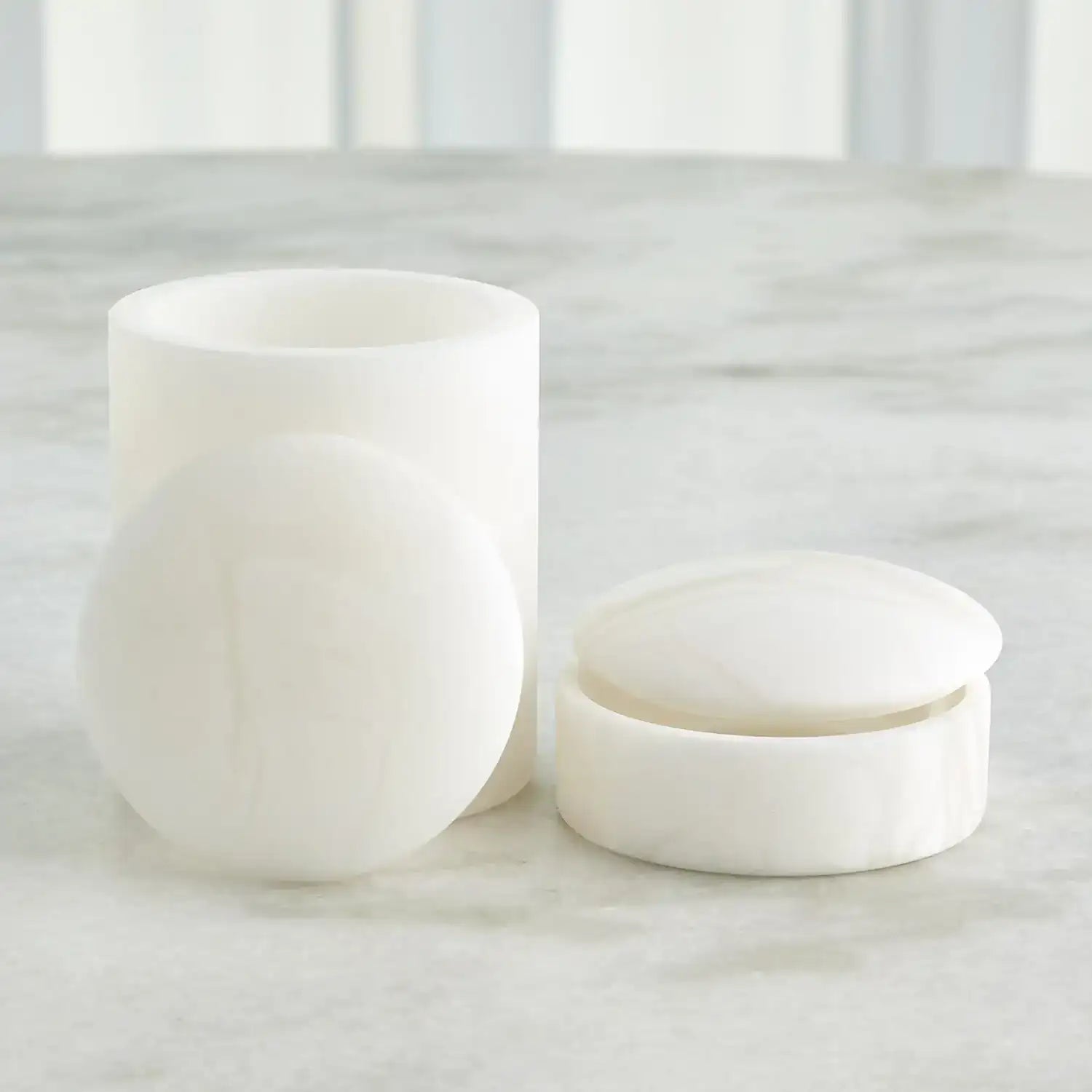 GLOBAL VIEWS GALA ALABASTER CANISTER - Decorative Accents