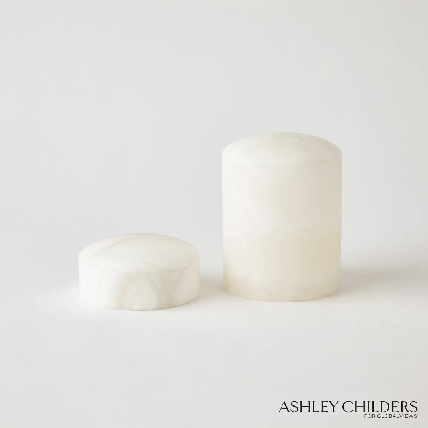 GLOBAL VIEWS GALA ALABASTER CANISTER - Decorative Accents