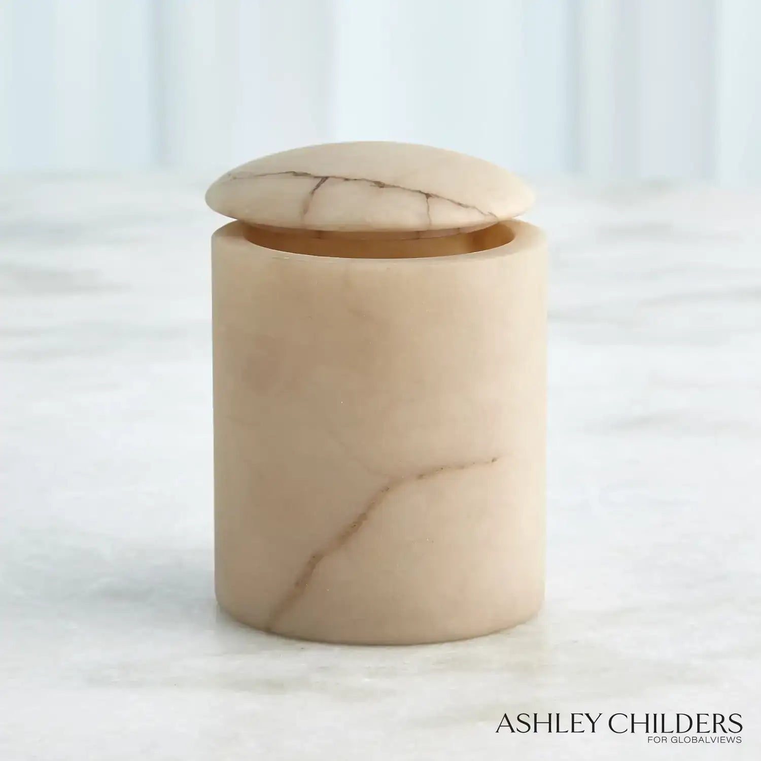 GLOBAL VIEWS GALA ALABASTER CANISTER - Decorative Accents