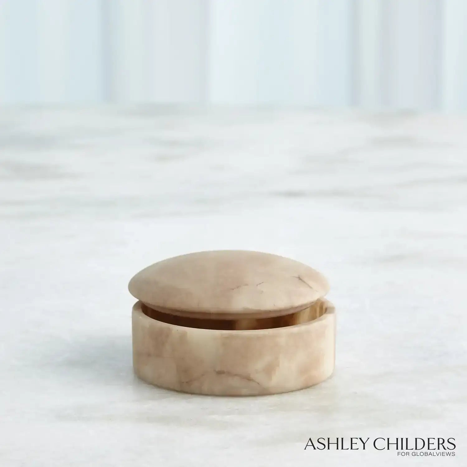 GLOBAL VIEWS GALA ALABASTER CANISTER - Decorative Accents