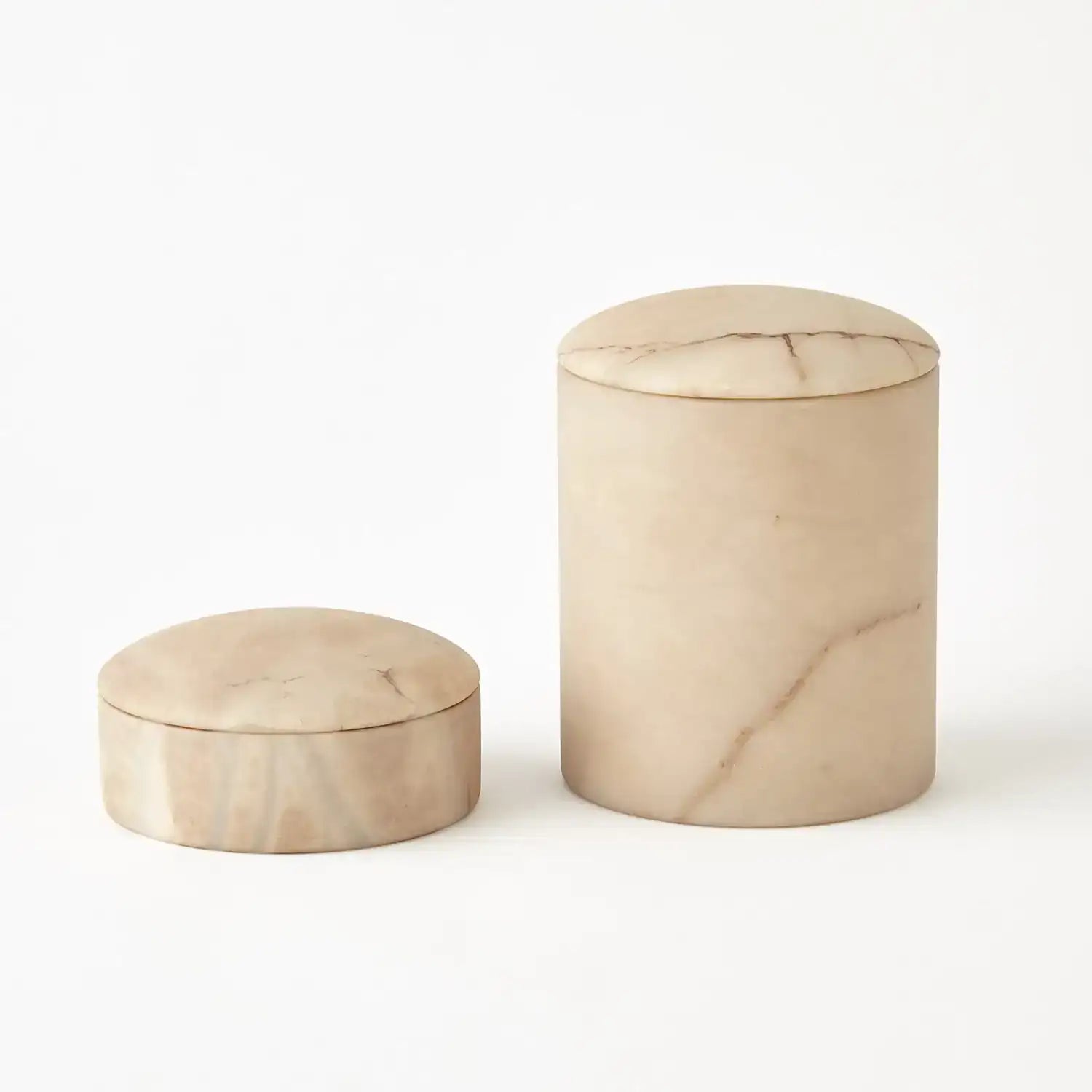 GLOBAL VIEWS GALA ALABASTER CANISTER - Decorative Accents
