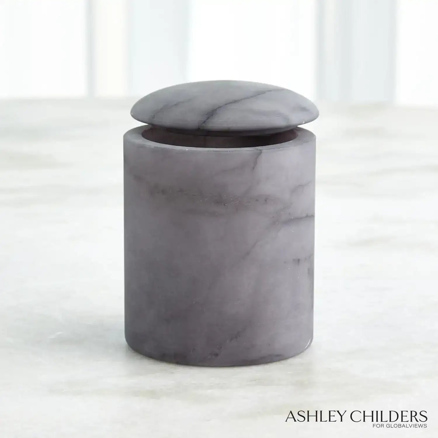 GLOBAL VIEWS GALA ALABASTER CANISTER - Decorative Accents
