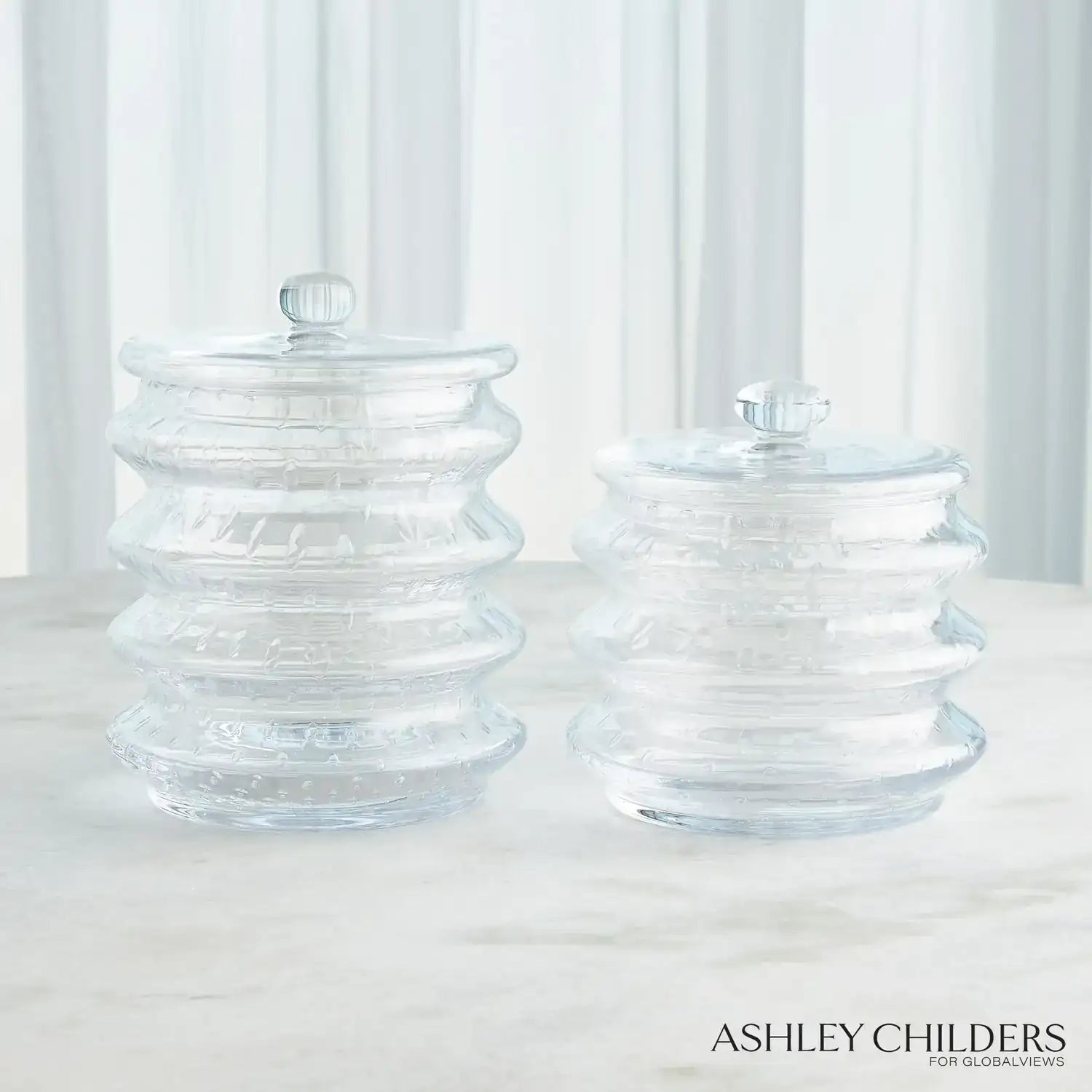 GLOBAL VIEWS WAVE CANISTER - Decorative Accents