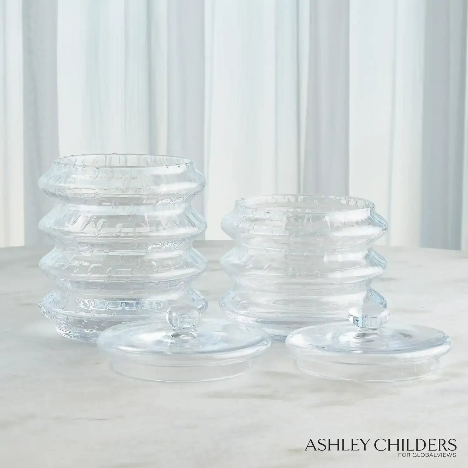 GLOBAL VIEWS WAVE CANISTER - Decorative Accents