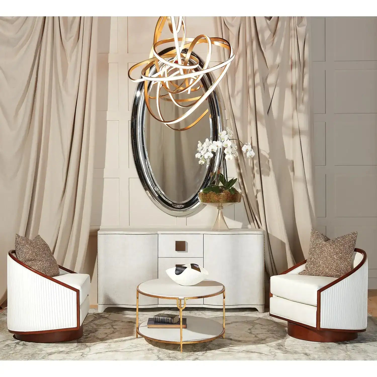 GLOBAL VIEWS, CONVOLUTION CHANDELIER, PENDANT LIGHT