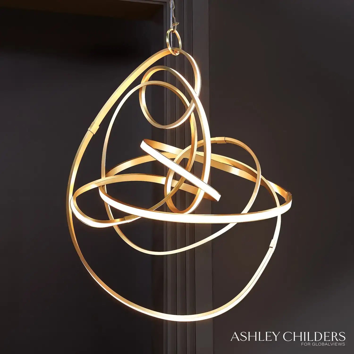 GLOBAL VIEWS, CONVOLUTION CHANDELIER, PENDANT LIGHT