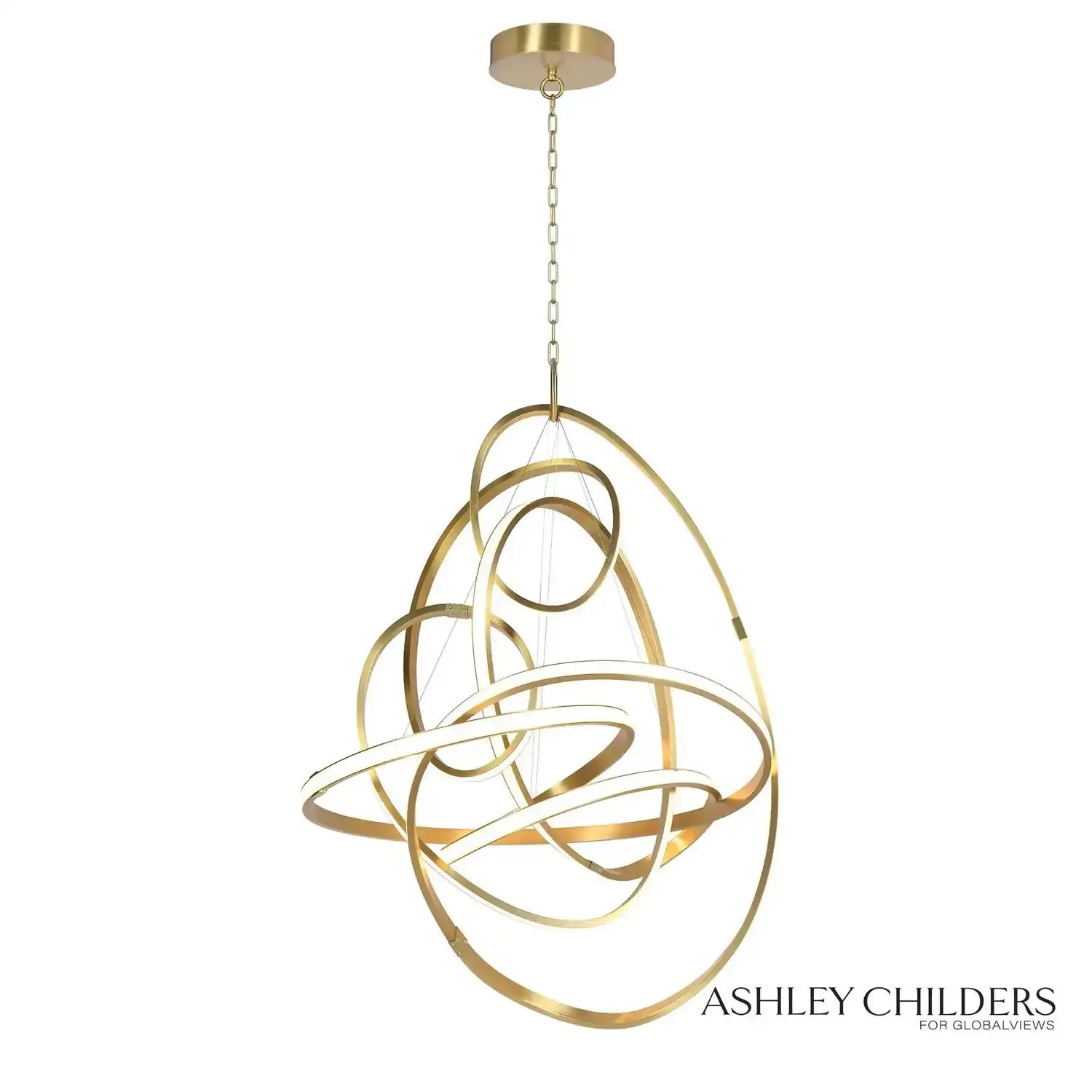 GLOBAL VIEWS, CONVOLUTION CHANDELIER, PENDANT LIGHT