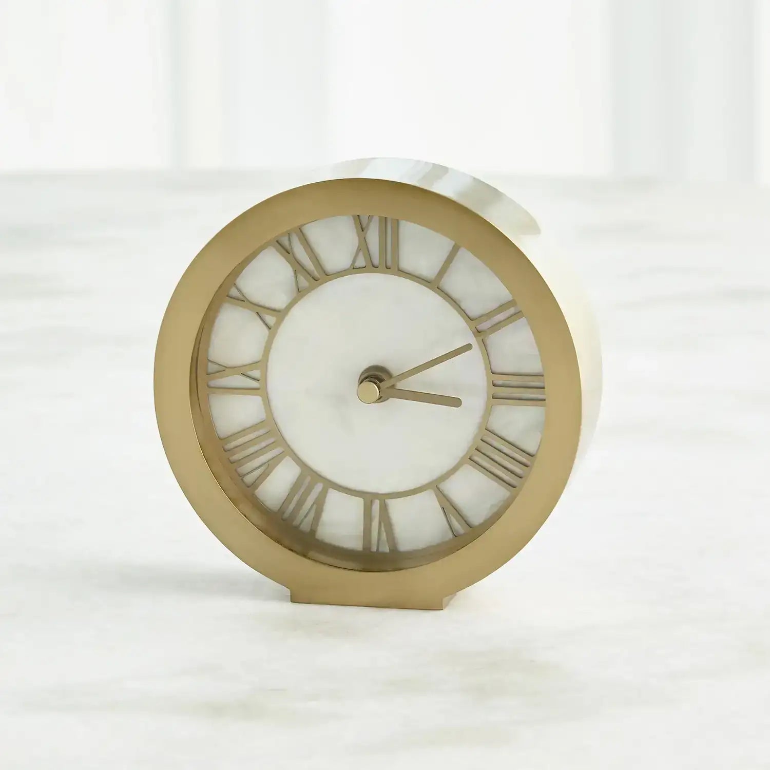 GLOBAL VIEWS MOTHER OF PEARL CLOCK - Decorative Accents