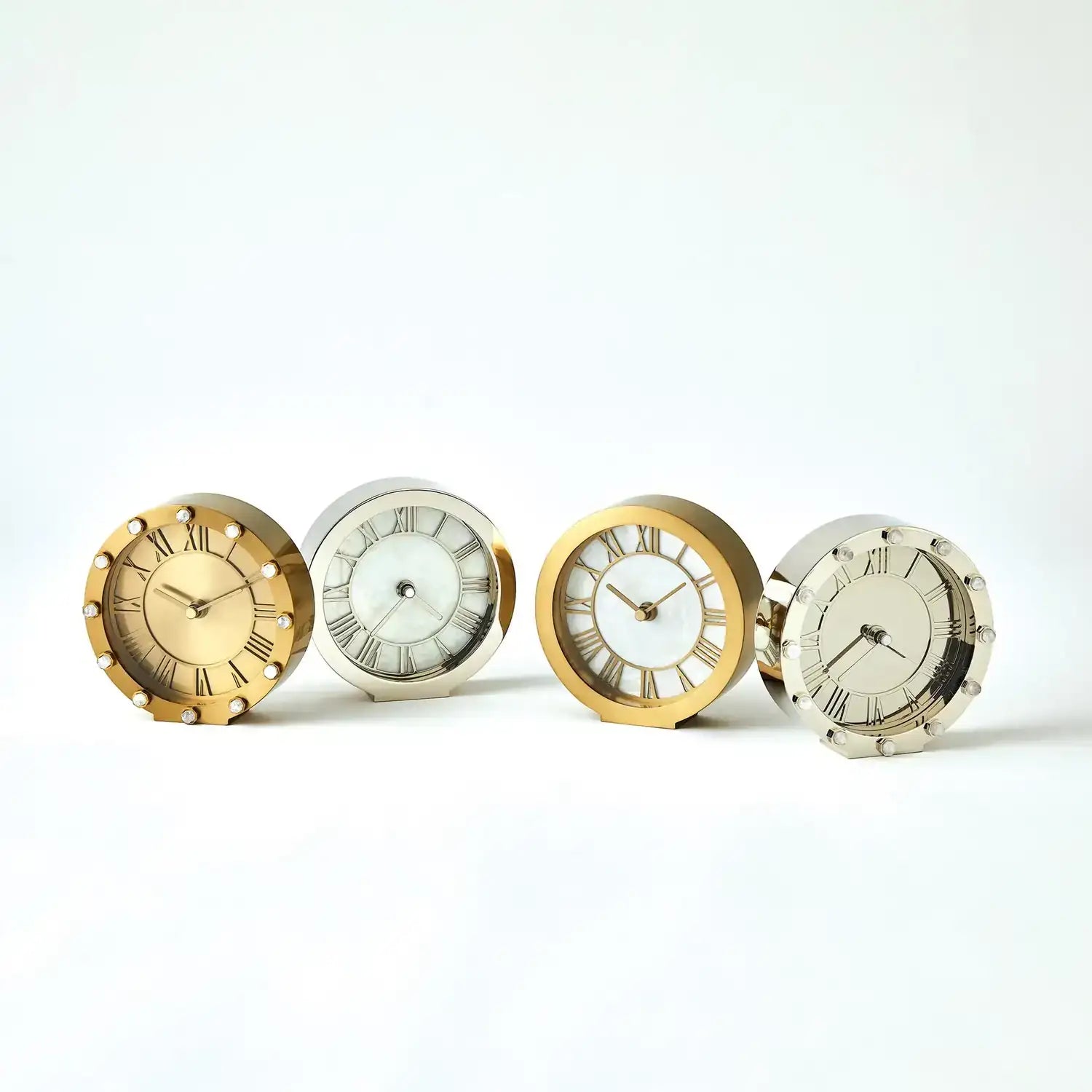 GLOBAL VIEWS MOTHER OF PEARL CLOCK - Decorative Accents