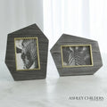 GLOBAL VIEWS BRASS FRAME GREY STONE PHOTO FRAME - Decorative Accents