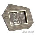 GLOBAL VIEWS BRASS FRAME GREY STONE PHOTO FRAME - Decorative Accents