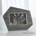 GLOBAL VIEWS BRASS FRAME GREY STONE PHOTO FRAME - Decorative Accents