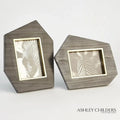 GLOBAL VIEWS BRASS FRAME GREY STONE PHOTO FRAME - Decorative Accents