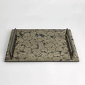 GLOBAL VIEWS PYRITE TRAY W/BRONZE HANDLES - Decorative Accents