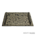 GLOBAL VIEWS PYRITE TRAY W/BRONZE HANDLES - Decorative Accents