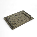 GLOBAL VIEWS PYRITE TRAY W/BRONZE HANDLES - Decorative Accents