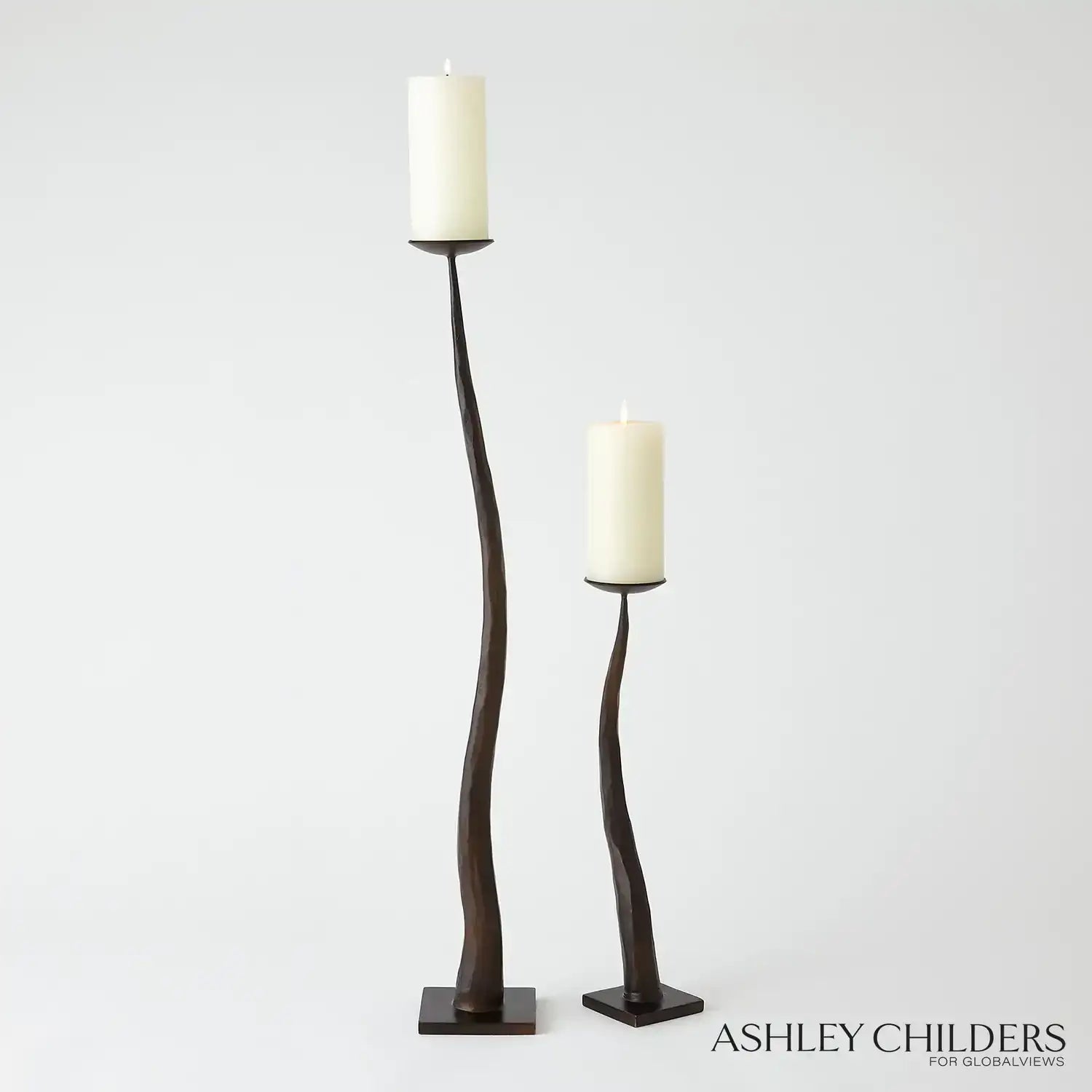 GLOBAL VIEWS CHISELED CANDLE HOLDER - Decorative Accents