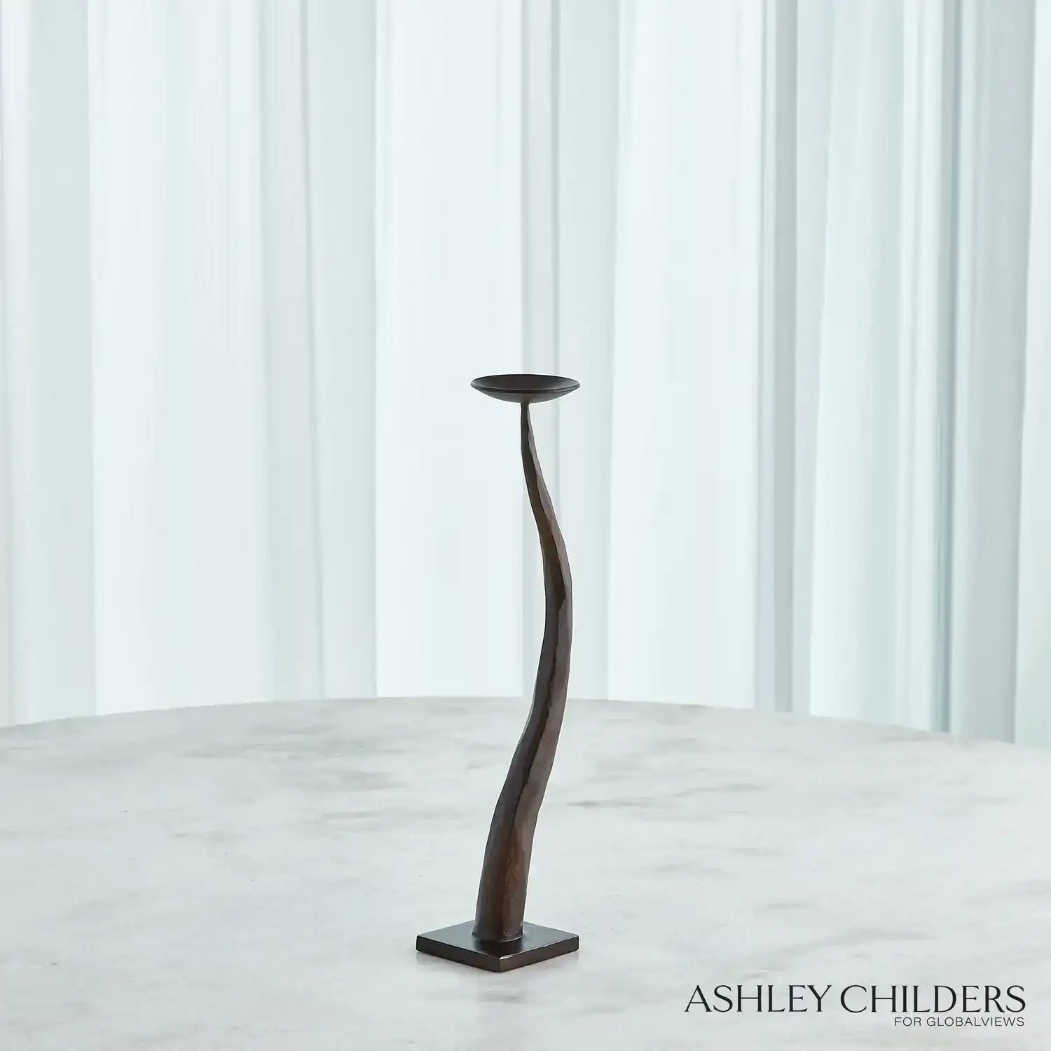 GLOBAL VIEWS CHISELED CANDLE HOLDER - Decorative Accents