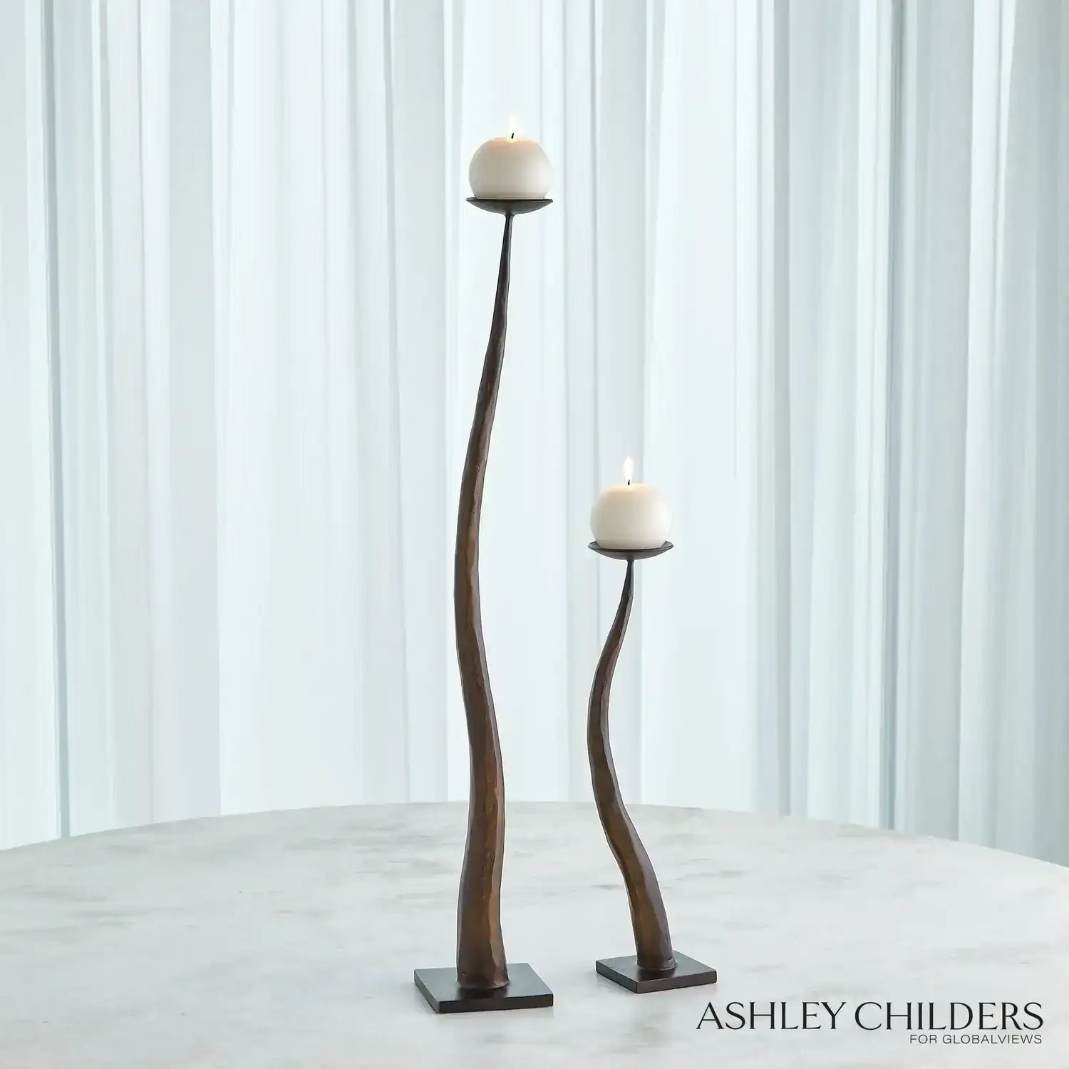 GLOBAL VIEWS CHISELED CANDLE HOLDER - Decorative Accents