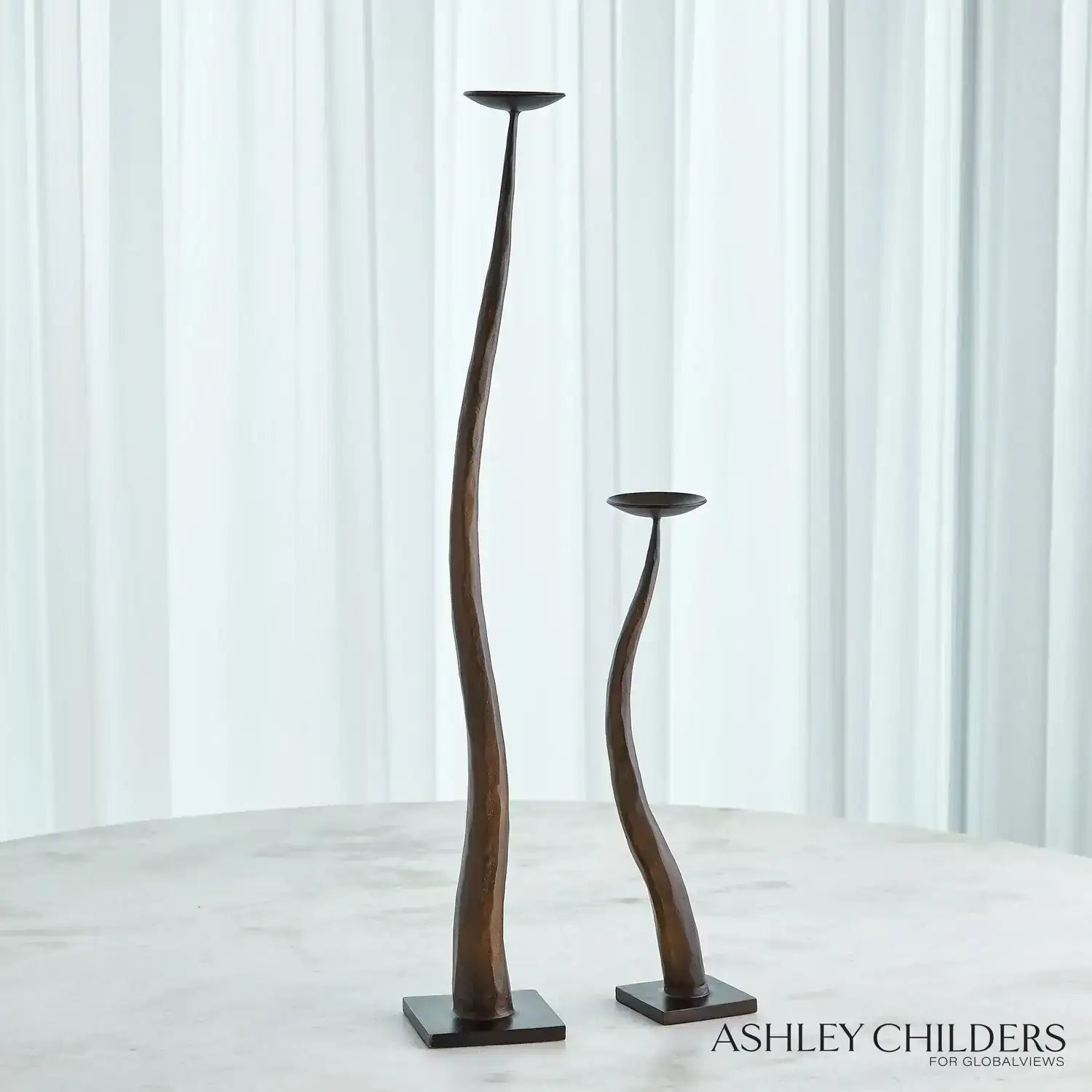 GLOBAL VIEWS CHISELED CANDLE HOLDER - Decorative Accents