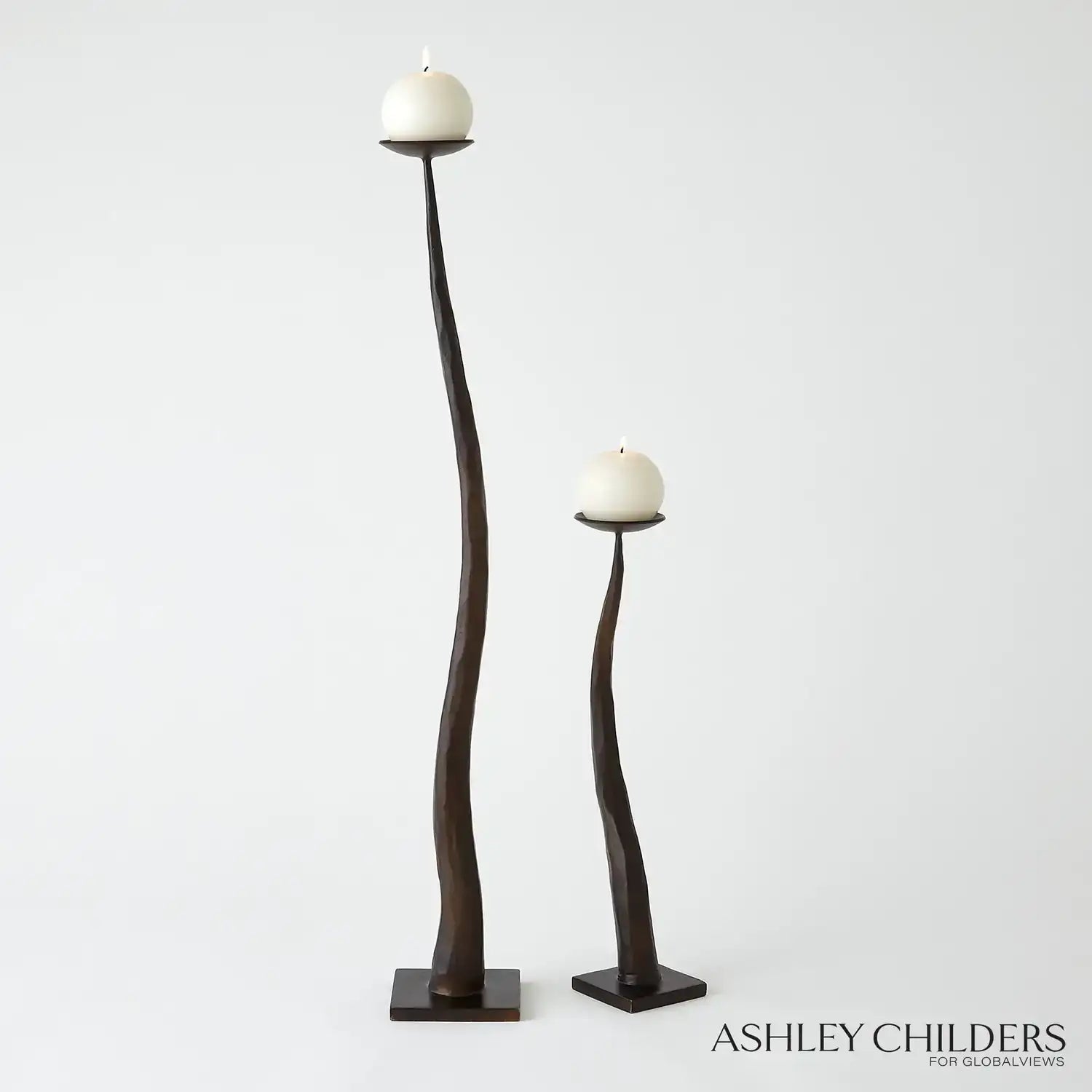 GLOBAL VIEWS CHISELED CANDLE HOLDER - Decorative Accents