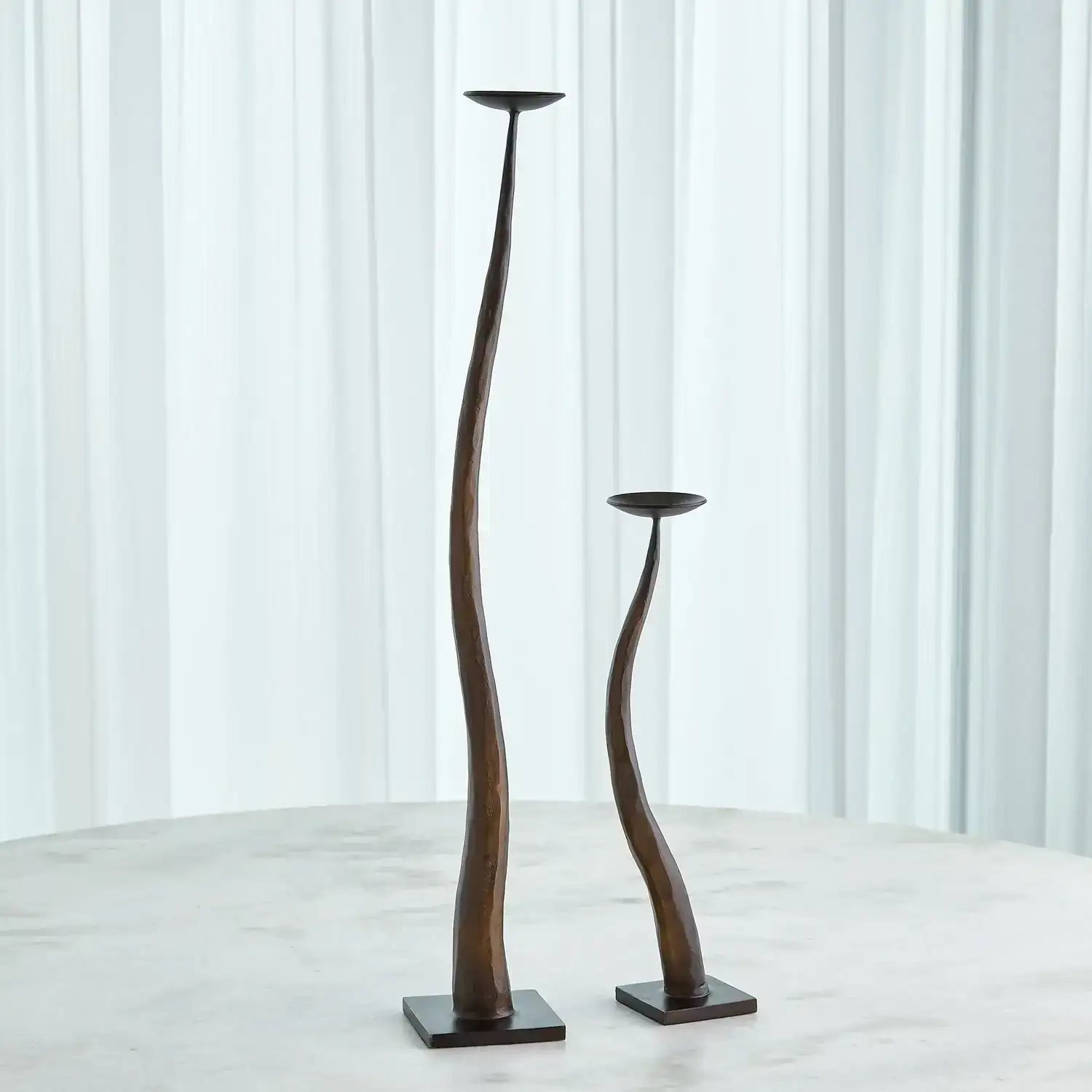 GLOBAL VIEWS CHISELED CANDLE HOLDER - Decorative Accents