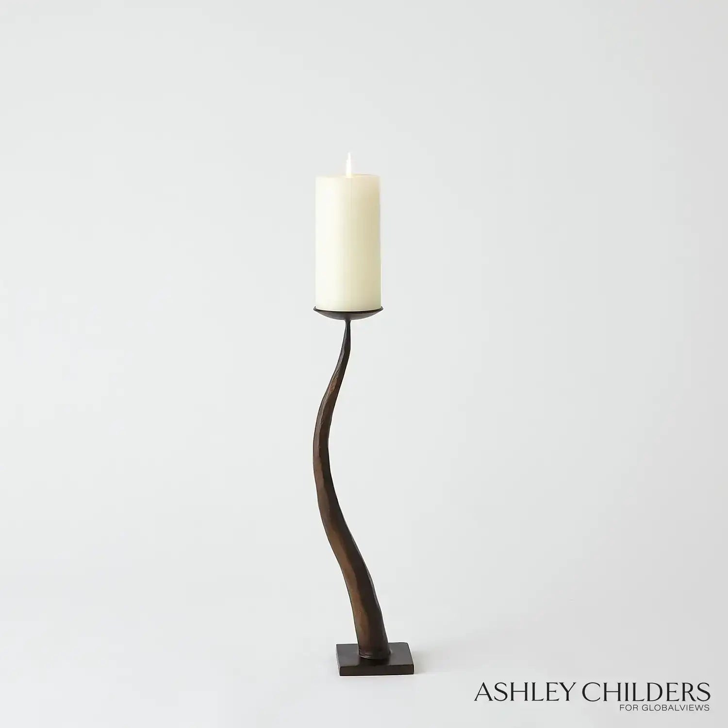GLOBAL VIEWS CHISELED CANDLE HOLDER - Decorative Accents