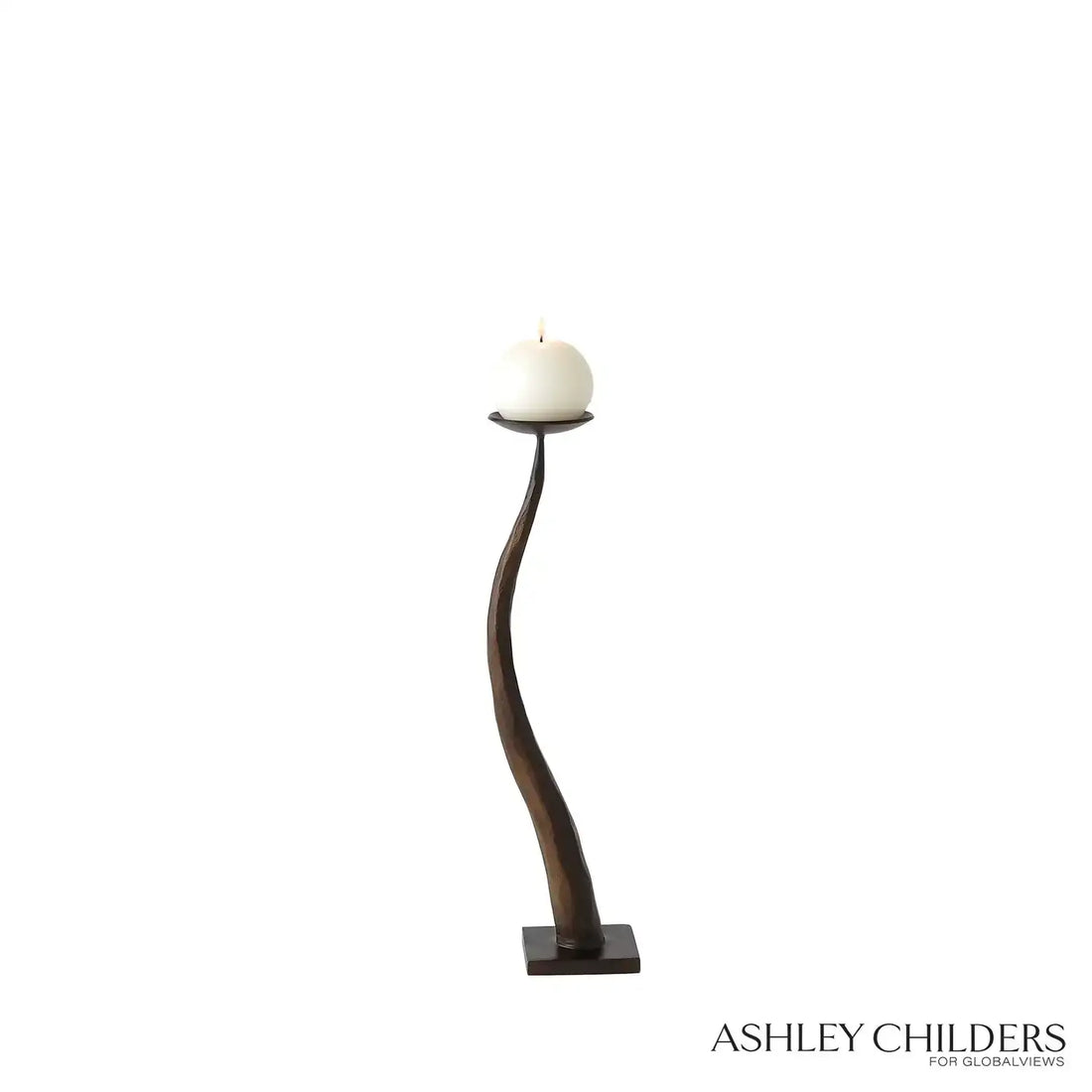 GLOBAL VIEWS CHISELED CANDLE HOLDER - Decorative Accents