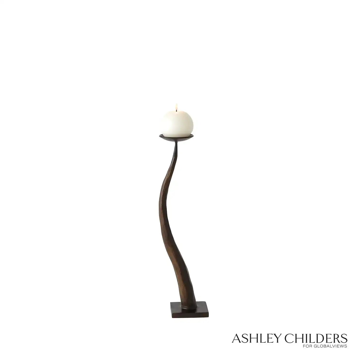 GLOBAL VIEWS CHISELED CANDLE HOLDER - Decorative Accents