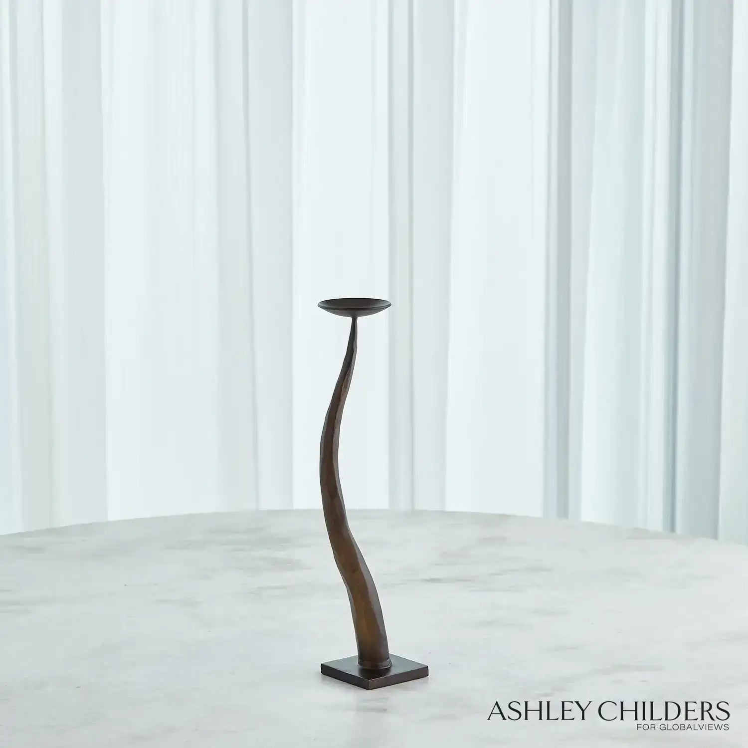 GLOBAL VIEWS CHISELED CANDLE HOLDER - Decorative Accents