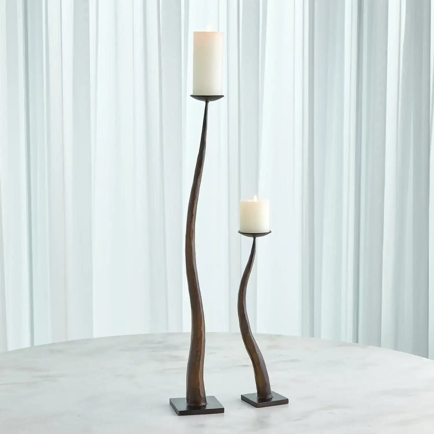 GLOBAL VIEWS CHISELED CANDLE HOLDER - Decorative Accents