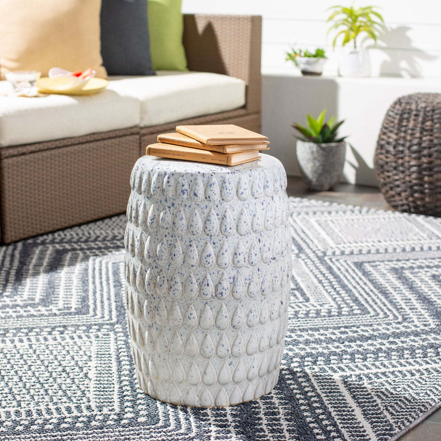 SURYA BLACKWELL GARDEN STOOL - Outdoor Decorative Accents