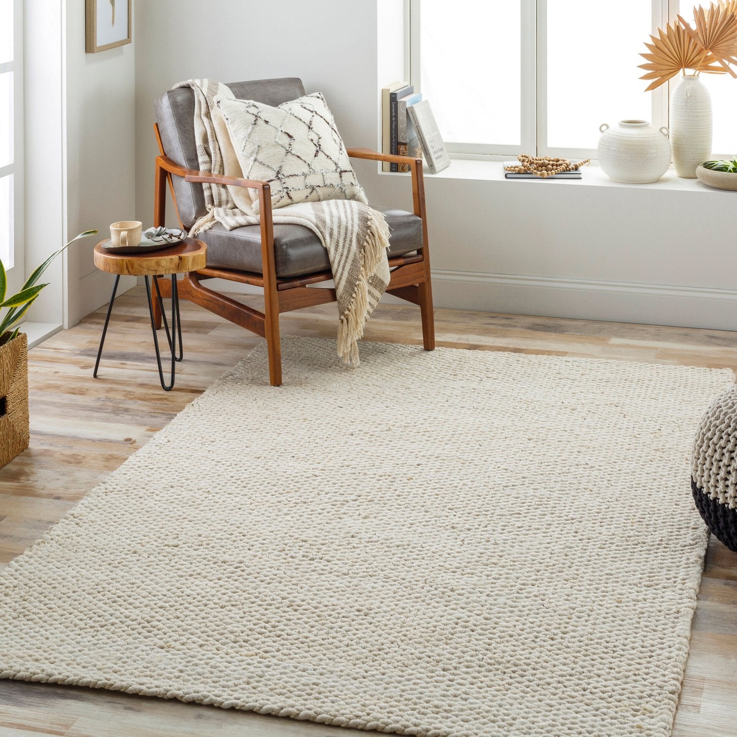 SURYA COIL BLEACHED HANDMADE RUG - Rugs