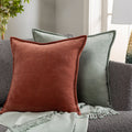 SURYA COTTON VELVET LUMBAR PILLOW - Linens