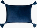 SURYA COTTON VELVET LUMBAR PILLOW - Linens
