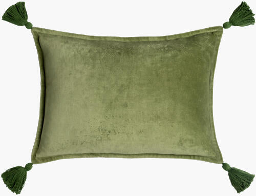 SURYA COTTON VELVET LUMBAR PILLOW - Linens